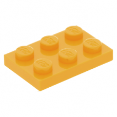 LEGO lapos elem 2x3, világos narancssárga (3021)